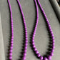 Rare High Grade Natural  Royal Purple Phosphosiderite Purple Mica Polished Smoothie Round Bead Necklace