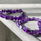 Rare Natural Hight Grade Dark Purple Amethyst,Deep purple Irregular Nugget Bead Bracelet