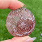 Natural Strawberry Quartz Hand Carved Hibiscus Peony Flower Pendant,gift for her,gift for mother