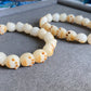 Hand Sculp Barbecue/BBQ  pink purple Cat Paw Natural white Bodhi root polished Bead Bracelet 12mm+