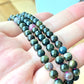 AAAA Grade Cat eye Fire Gradient Multi color Tourmaline smooth round bead necklace 5mm+