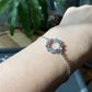 Natural Super Seven big Donut shape Circle Round Chain Bracelet