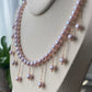 Natural freshwater pearls lavender pink dangle drop choker necklace,handmade necklace,wedding gift,Bridesmaid Gifts