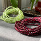 3mm+ Natural Faceted diamond Cut Gemstone,Prehnite,Garnet,super shinning Fire illuminate,Triple Wrap Bracelet,Long necklace