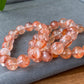 Natural High Clear Grade Super Gorgeous Koi Carp Fire Quartz,Hematoid Quartz Rainbow Flash Bracelet 13mm