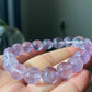 Natural Grade Light Purple，Gradient Lavender Purple Amethyst Round Bead Bracelet，meditation  jewelry