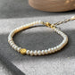 Natural Freshwater Pearls super shinning with cuty daisy Dainty  bracelet，handmade bracelet,Bridesmaid Gifts