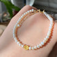 Natural Freshwater Pearls super shinning with cuty daisy Dainty  bracelet，handmade bracelet,Bridesmaid Gifts