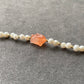 Natural Freshwater pearls with cuty bunny rabbit nanhong agate handmade Bracelet,gift for her