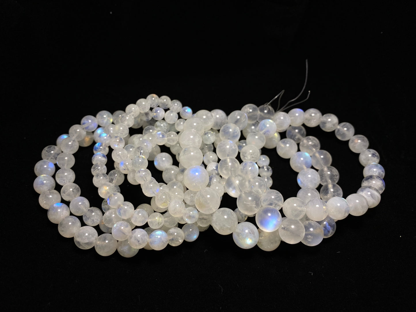 India TOP AAAAA grade Mermaid illuminate fire nature rainbow moonstone bead bracelet Labradorite