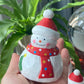 Hand Sculpture Basswood painting Faceted happy smiling Snowma home dectoration ornament