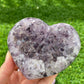 Big Size Natural RARE Amethyst Raw Rock Heart Crystal Quartz Meditation Healing,Druzy Agate Heart Shape Stone,Valentine's Day Gift