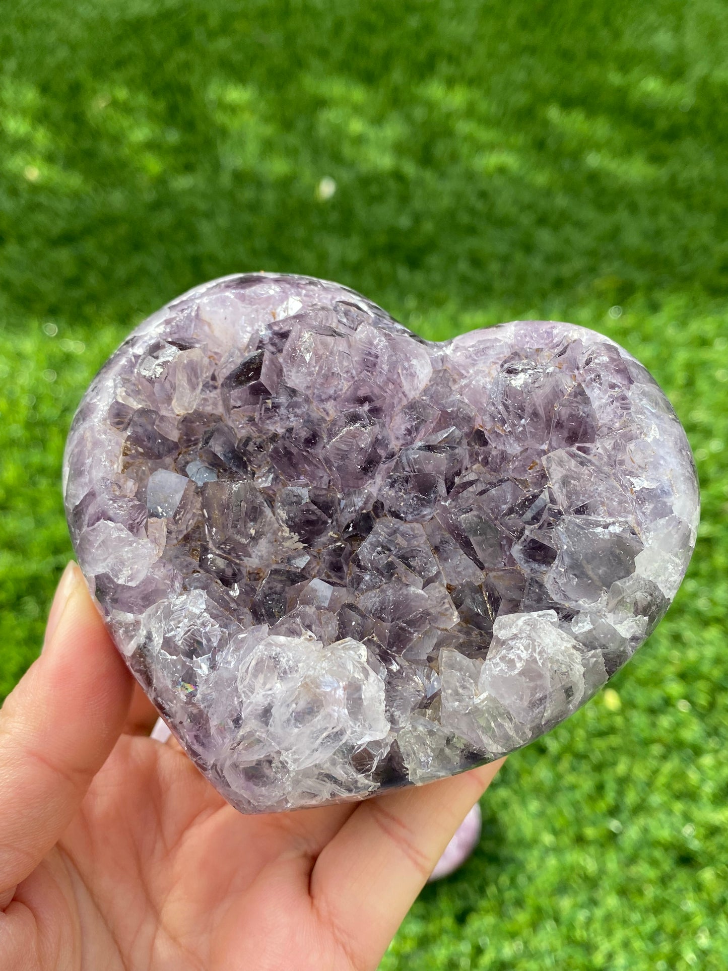 Big Size Natural RARE Amethyst Raw Rock Heart Crystal Quartz Meditation Healing,Druzy Agate Heart Shape Stone,Valentine's Day Gift