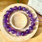 AAAA High Quality Natural Amethyst Brazil round bead bracelet,Deep purple  7mm 8mm 9mm 11mm 13mm