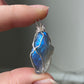 High grade Blue Fire Labradorite raw rock 14K white gold Wire Pendant, handmade pendat, gift for her, gift for him