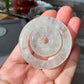 Natural Rare Green Mica Quartz Crystal Double Donut Circle Ring Pendant