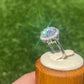 5 carat certificated D color excellent moissanite stone round brilliant cut sterling silver ring