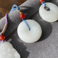 Make Friend Price Natural Hetian White Jade White Nephrite Friendship Nacklace Best Gift for her,gift for Mom,gift for kids