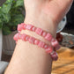 AAAA grade natural Rhodochrosite square pork belly bead bracelet handmade