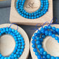 AAA Grade Natural Blue Apatite Round  Crystal  Yoga Jewelry ,Boho Jewelry Bracelet 6mm 7mm 8mm 9mm