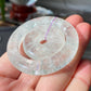 Natural Rare Green Mica Quartz Crystal Double Donut Circle Ring Pendant