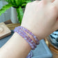 AAAA Grade Natural Purple Quartz Rutilated Rainbow shinning Round bead Bracelet Necklace 6mm
