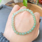 Rare Good Grade  Nephrite Hetian Jade Biyu ,Round Gradient Green Bracelet 6MM