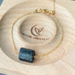 Natural Raw Protection Black Tourmaline Crystals,Meditation Stones 14K gold Adjustable slide closed Bracelet
