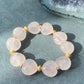 Natural AAA high quality Rose quartz cuty puffy heart shape,bow bead Bracelet,Valentine's gift, gift for her,Love and relationships