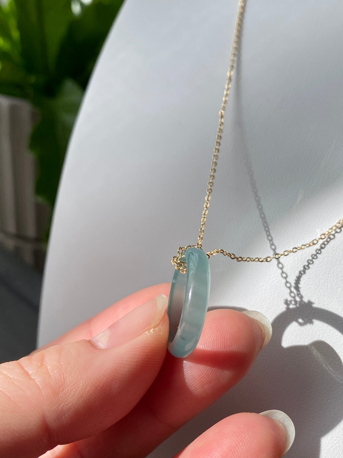 Hight Grade Natural Guatemala Jadeite Jade Donut,Ring Pendant Necklace,Valentine's Day