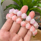 Hand Sculp Barbecue/BBQ  pink purple Cat Paw Natural white Bodhi root polished Bead Bracelet 12mm+