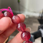 AAAA Natrual Pigeon's Blood strawberry quartz with full shinning seeds round bead bracelet,handmade bracelet 10MM