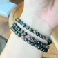 AAAA Grade Cat eye Fire Gradient Multi color Tourmaline smooth round bead necklace 5mm+