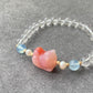 Natural Yanyuan Agate Cute Cat,white Crystal,Aquamarine,fresh Water Pearl Bracelet, gift for her, Valentine's Day Gift