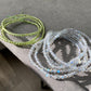 Natural Faceted super High Grade Moonstone,Prehnite Triple Wrap Bracelet,Long Choker Necklace 3mm