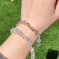 Natural Herkimer Diamond polish round super high energy Black Rutilated Quartz Bracelet,gift for her,gift for him,gift for Dad