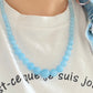 Natural Aquamarine Ocean Blue sky blue gradient Mixed size Bead Healing Crystal Necklace 5-13MM,gift for her