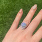 5 carat certificated D color excellent moissanite stone round brilliant cut sterling silver ring