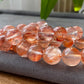 Natural High Clear Grade Super Gorgeous Koi Carp Fire Quartz,Hematoid Quartz Rainbow Flash Bracelet 13mm