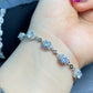 Certificated 0.5ct  Moissanite chain Sterling silver bracelet,wedding chain bracelet, gift for her