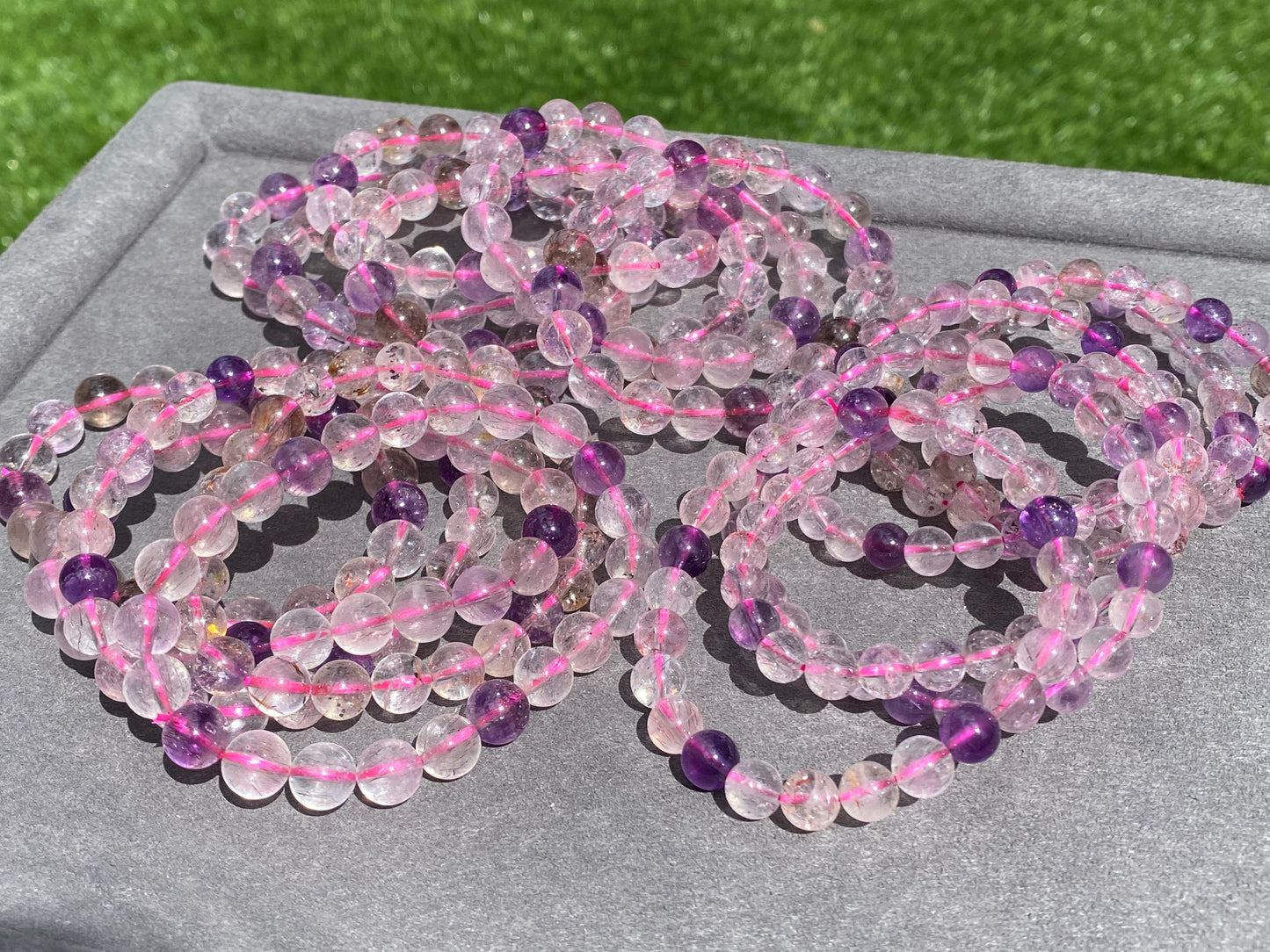 wholesale price 7mm/8mm/9mm High Grade Super Seven Super 7 round Bead Energy Healing Bracelet,gift for her,gift for him