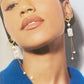 Premium AAA+ freshwater baroque rectangle round drop dangle handmade earring, Bridesmaids Gifts