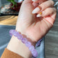 Natural Amethyst Light Purple ,Violet,Lavender,Purplevine,Trendy Purple tone short barrel Bracelet