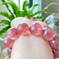 AAAA Grade Natural Rainbow Flash Strawberry Quartz with full seed Gemstone Healing Bracelet 7mm,8mm,10mm,11mm,18mm