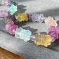Natural Unicorn FLuorite Hand Craved  twin lotus flowers on one stalk,devoted married couple Beaded Bracelet, gift for her,Valentine's Day Gift