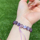 AAAA grade cat eyes luxury natural purple Lepidolite Heart shape bracelet, Mica Rutilated Quartz gift for her,Valentine's Day