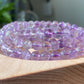 AAAA Grade Natural Purple Quartz Rutilated Rainbow shinning Round bead Bracelet Necklace 6mm