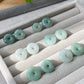 Natural A Donut Hetian Jade,Circle Jade Drop Earring,Drop dangle Earring/EarWire,handmade earring