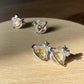 Gibeon Meterite Gold color Rose Gold Planet shape Sterling silver zircon earings， gift for her