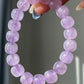 Natural Amethyst Light Purple ,Violet,Lavender,Purplevine,Trendy Purple tone short barrel Bracelet
